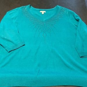 Croft & Barrow 3/4 Sleeve lightweight Sweater